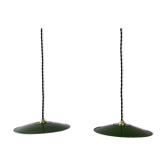 Pair of vintage emaillee suspensions