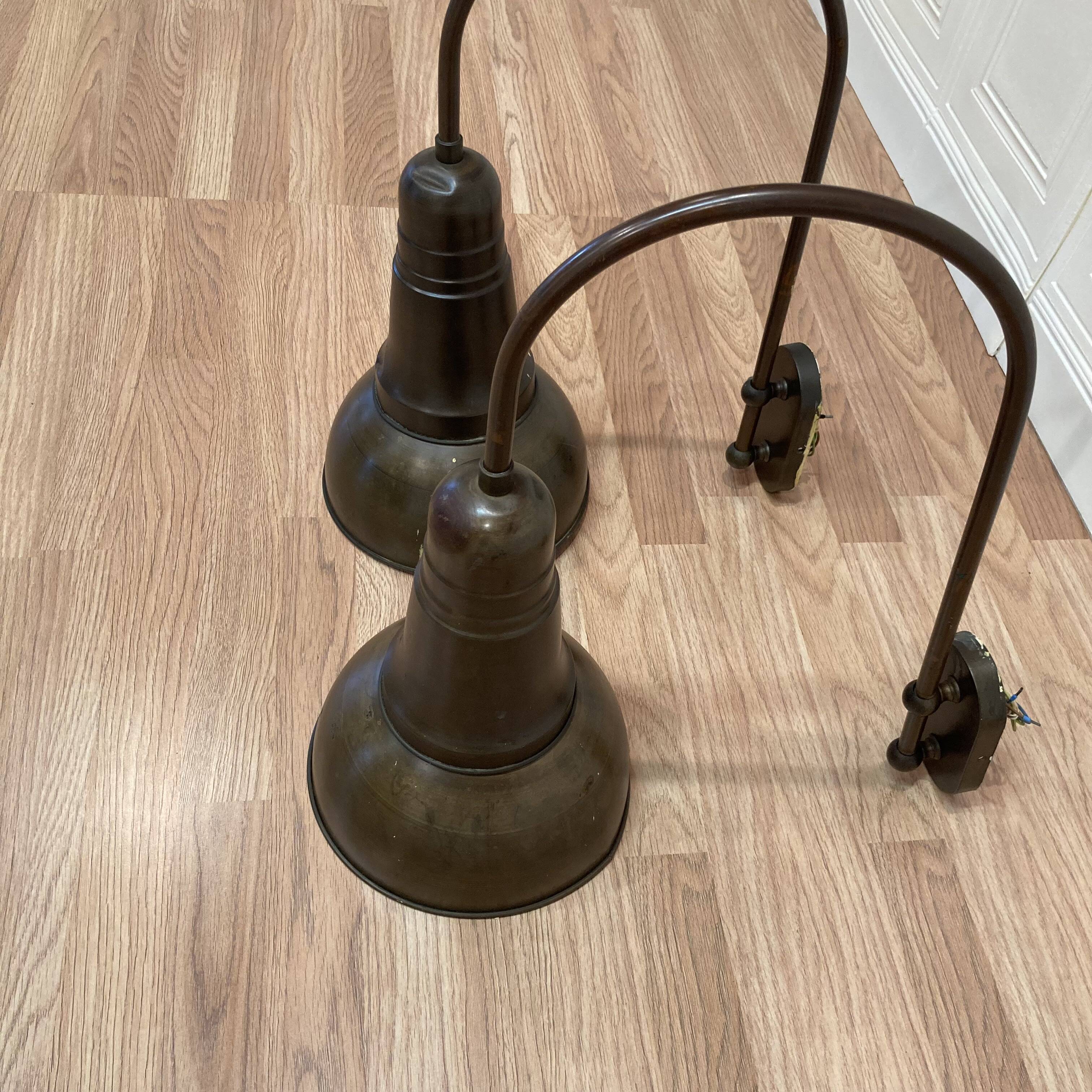 Grande paire d'appliques 1950 Design industriel.