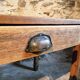 Table de ferme française ancienne en chêne avec deux tiroirs — XIXe siècle