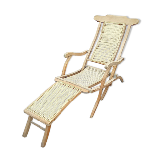 Long chair in caning