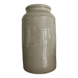 Large cylindrical pot in glazed stoneware