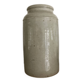 Large cylindrical pot in glazed stoneware