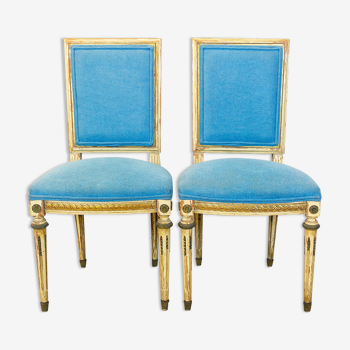 Paire de chaises de style Louis XVI, France, 19ème siècle