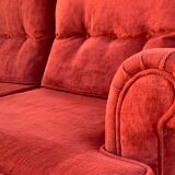 Coral velvet toad sofa