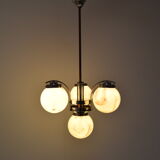 Art deco chrome chandelier,1930's.