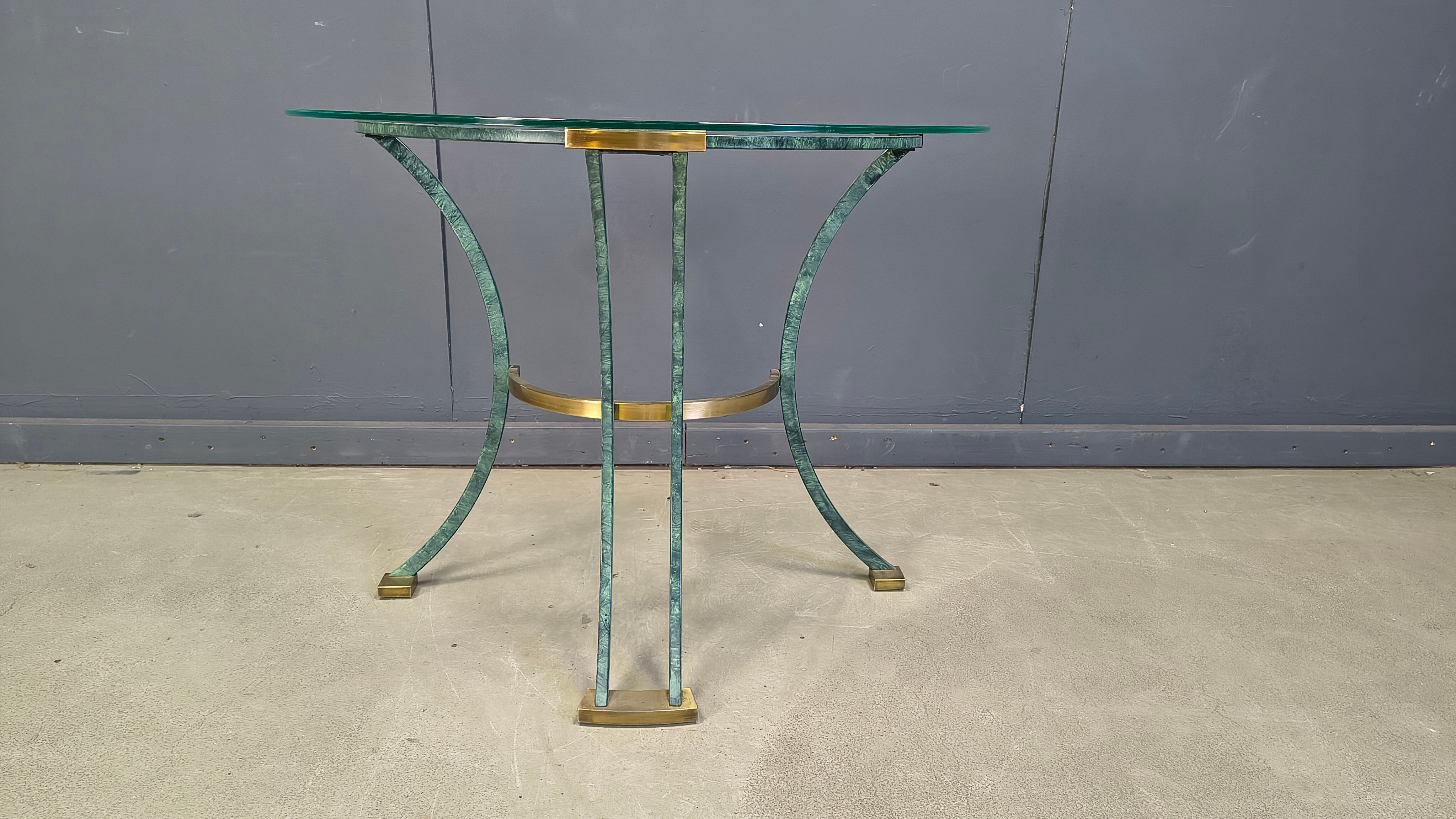 Vintage brass and metal console, 1970s - France
