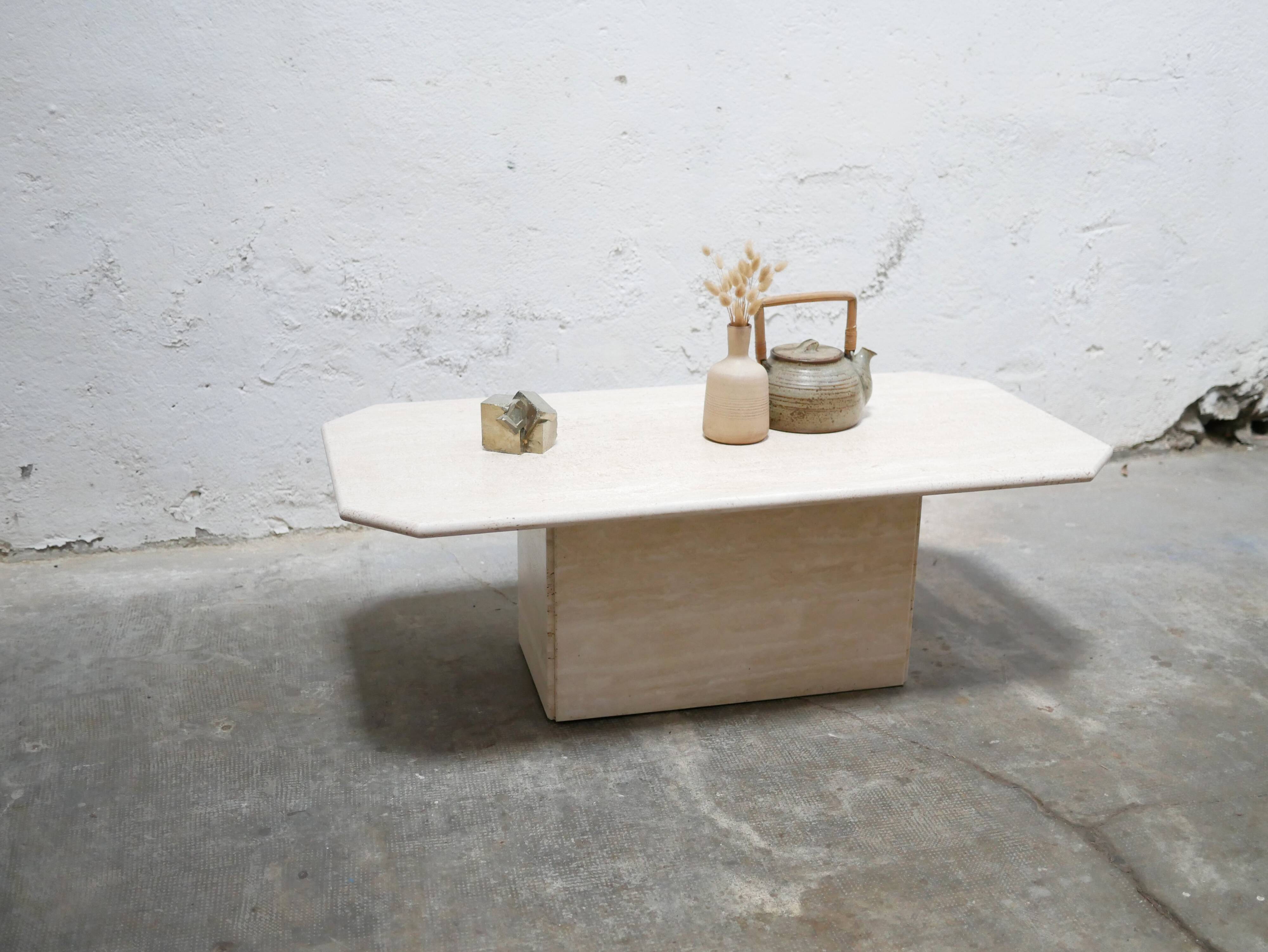 Vintage travertine coffee table