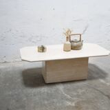 Table basse vintage en travertin