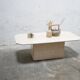 Table basse vintage en travertin