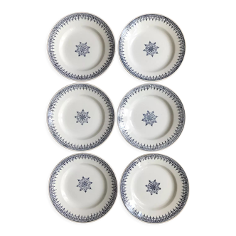 Série de 6 assiettes plates anciennes « primax »