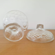 Chiseled glass candy box