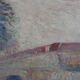 Old painting "edge of the Seine", oil painting