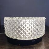 Vintage round molded glass ceiling light