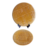 2 round trays by Gien - Val d'Or
