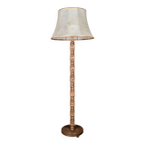 Wood-turned coil lamp, France, mid-20th century.