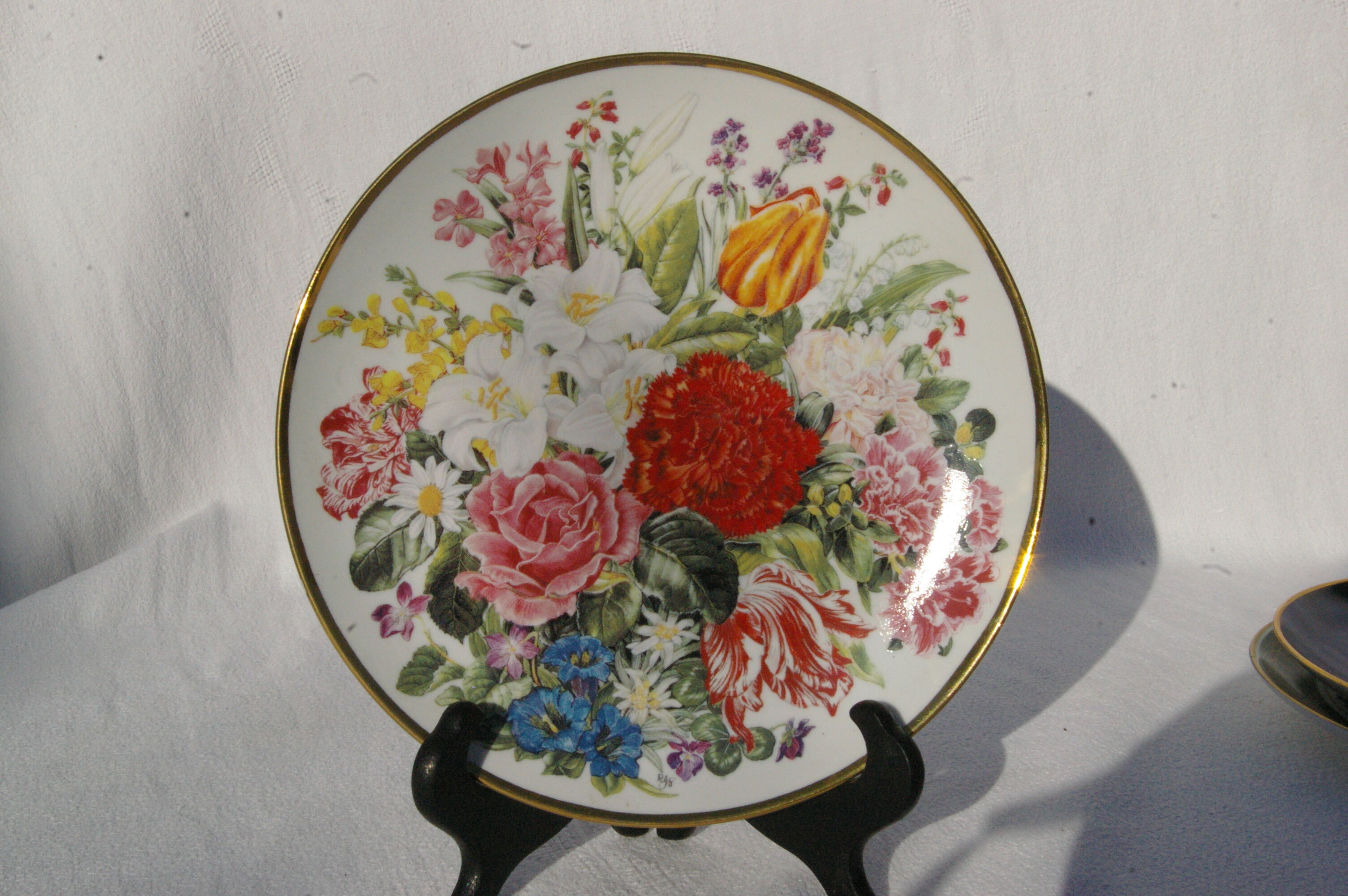 Decorative plate Bouquet Porcelain Franklin Mint