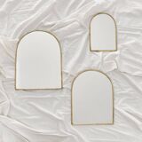 Miroir arche en laiton doré - Miroir marocain fait main, miroir mural arche