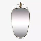 50s-60s freeform rearview mirror on frame