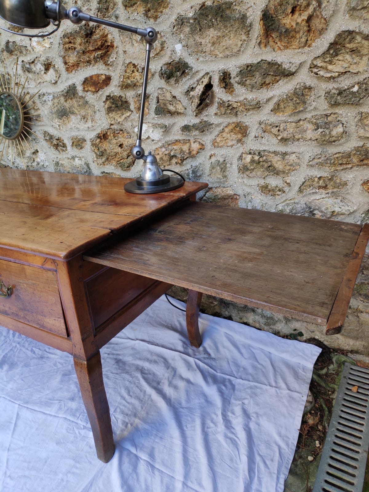 19th end clothier table, furniture workshop