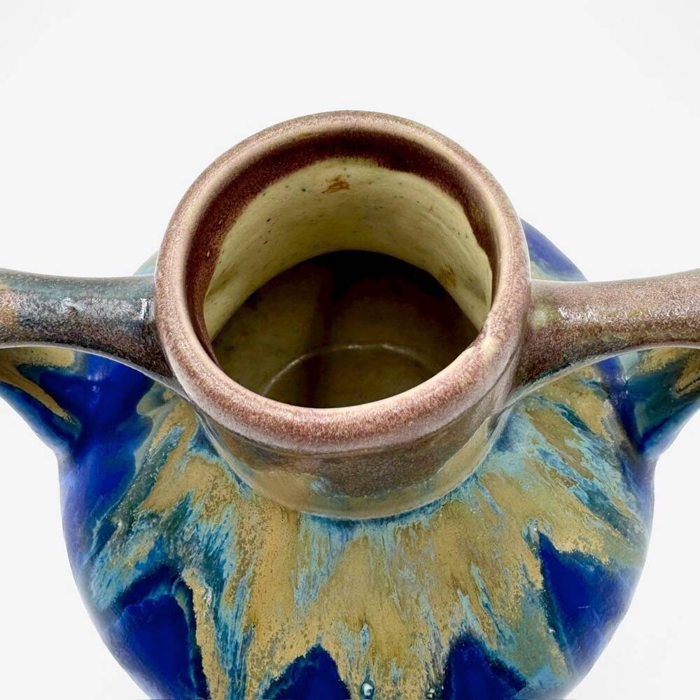 Glazed stoneware vase by Gilbert Méténier, early 20th century.