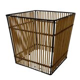 Vintage Rohe Noordwolde rattan basket by Dirk van Sliedrecht 60's Design