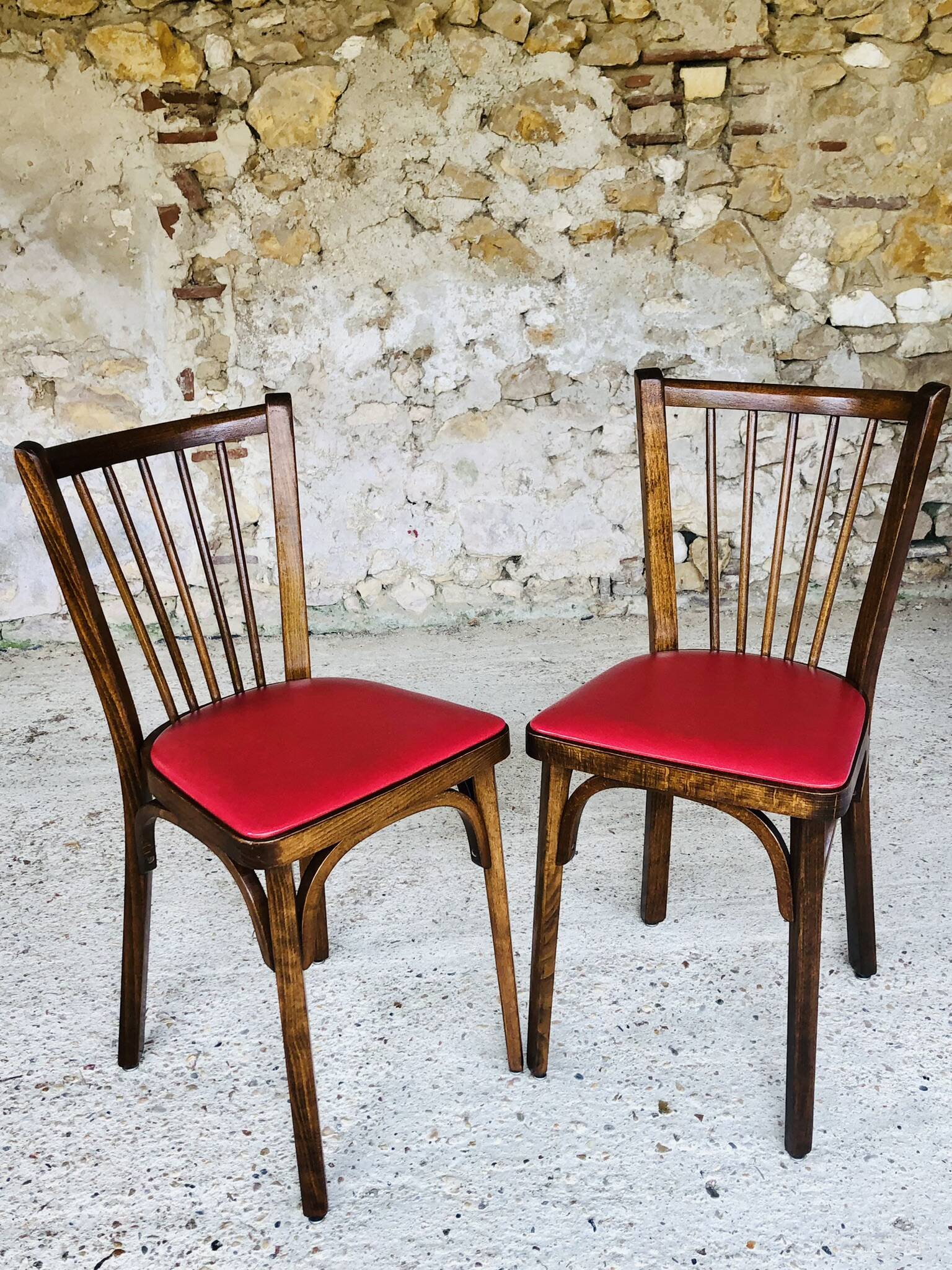 Pair of bistro chairs model # 153 by Baumann, circa 50/60