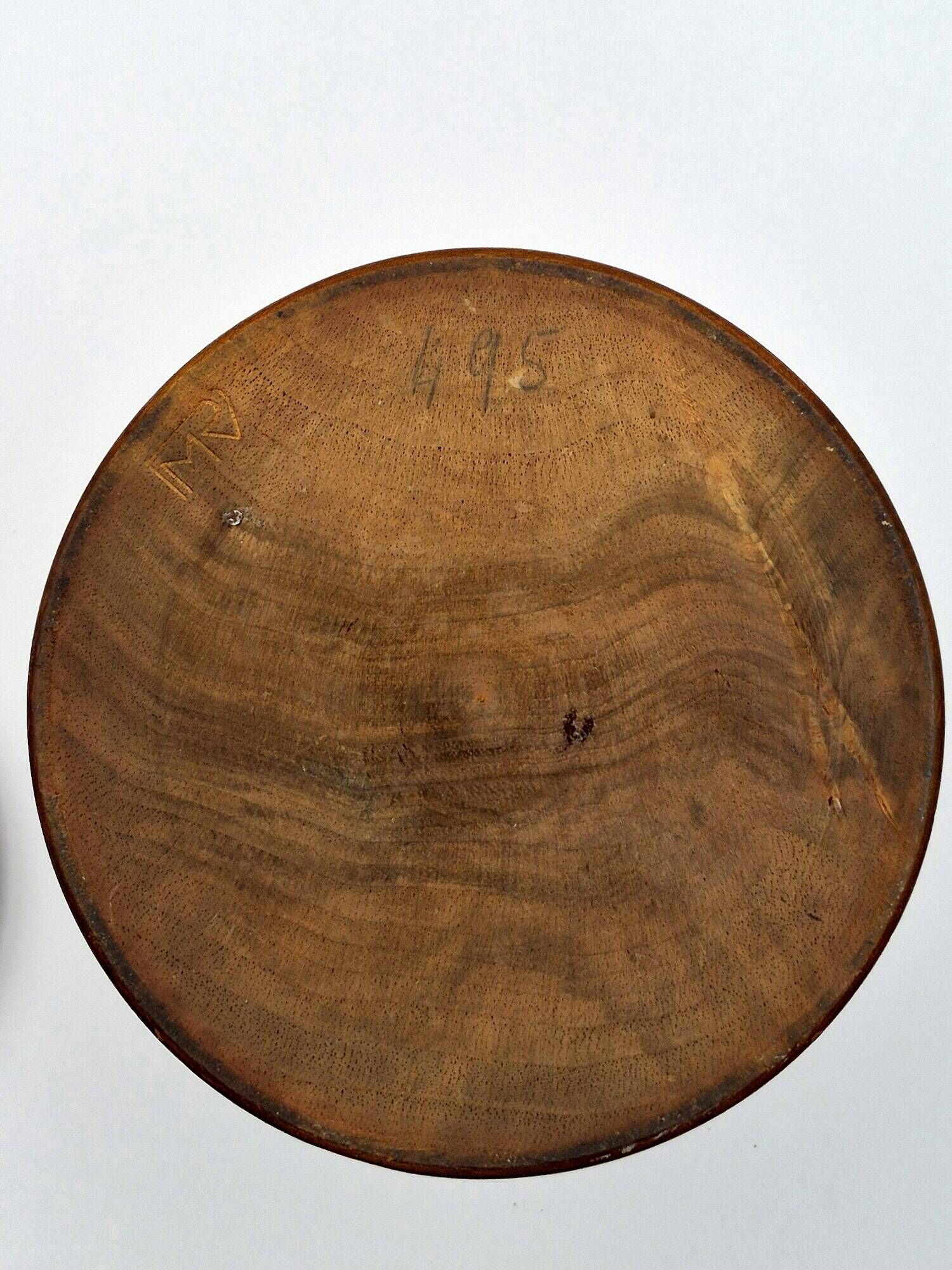 Wooden turned covered pot – vintage snuff box A680