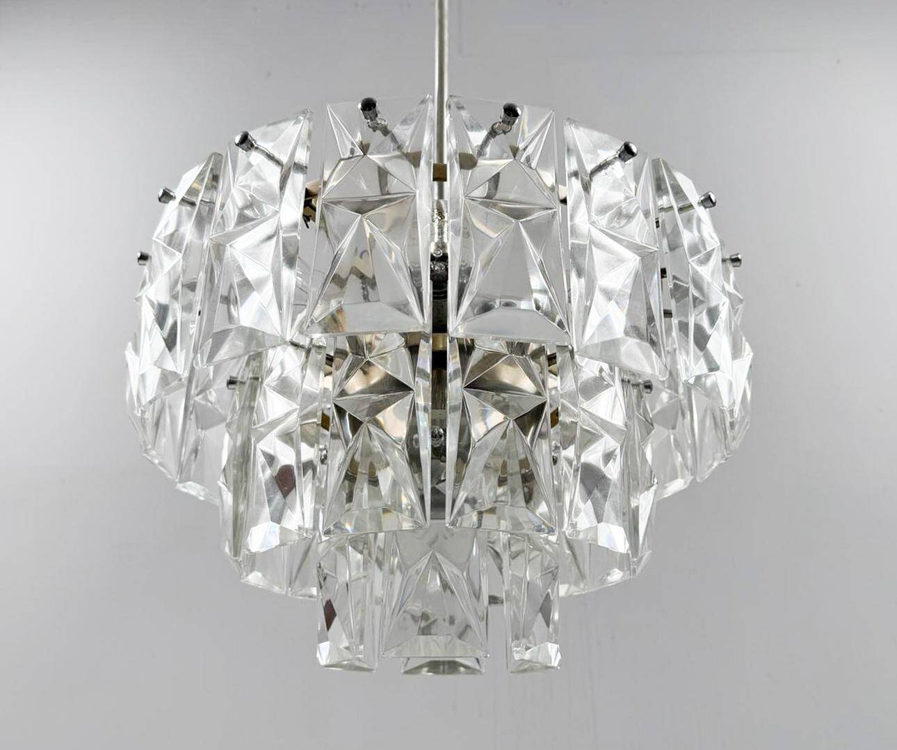 Mid-century chandelier/ceiling lamp by Kinkeldey, Germany, 1970s.