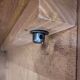 Vintage wardrobe with compass feet, sliding doors