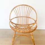 Chaise enfant en rotin