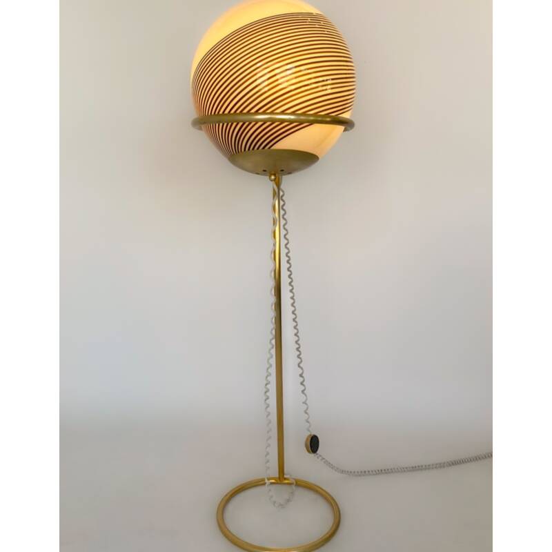 Floor lamp in Murano glass by Venini, Italy 1960s