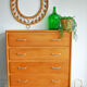 Commode vintage en bois pieds compas