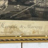 18th-century engraving: THE VILLAGE BRIDAL WOMAN by Greuze and Flippart