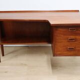 Scandinavian "Boomerang" teak desk - 1960s