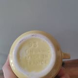 Carafe pichet pot à lait vintage jaune onnaing made in France
