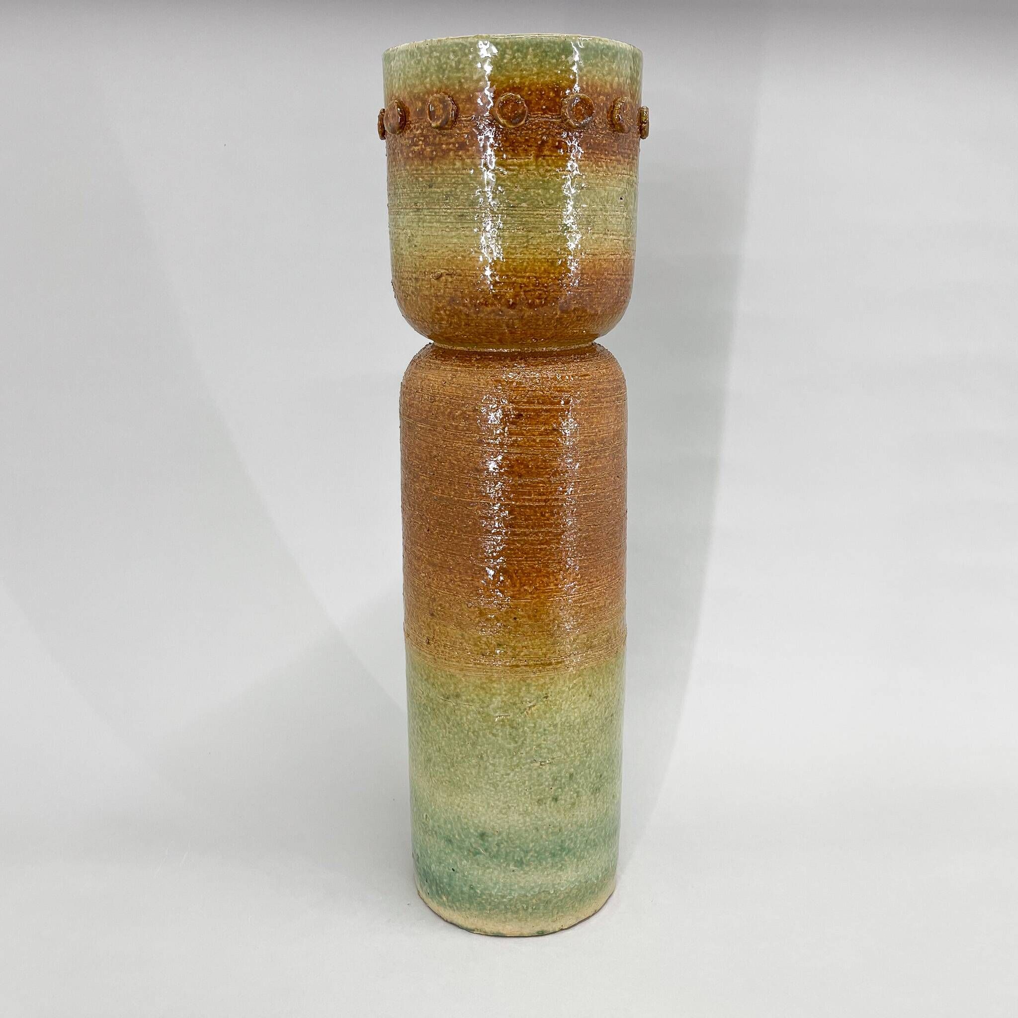 Artistic Mid-Century Ceramic Vase, Czechoslovakia