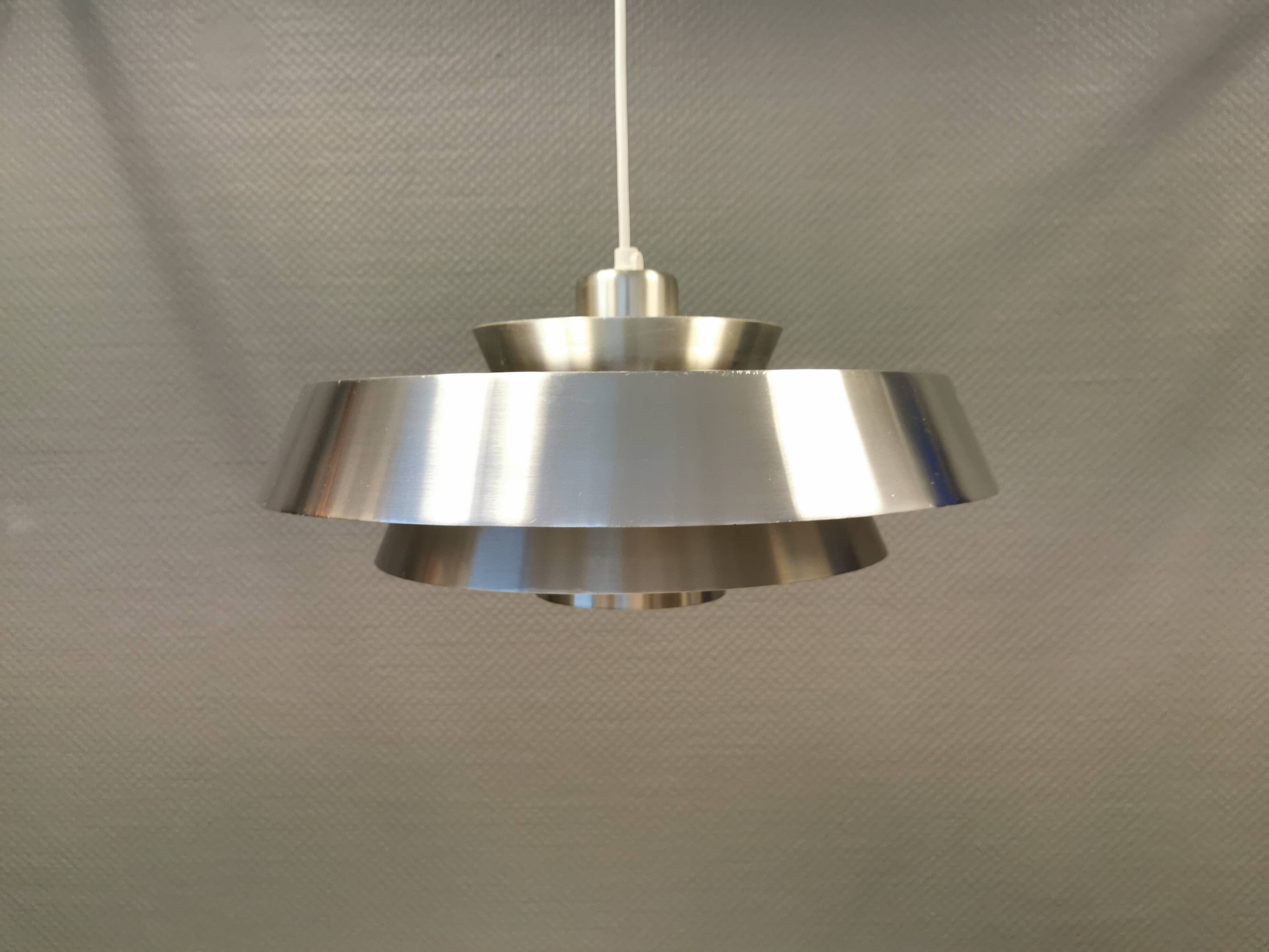 Jo Hammerborg hanging lamp in aluminium designed in 1963. Model Nova
