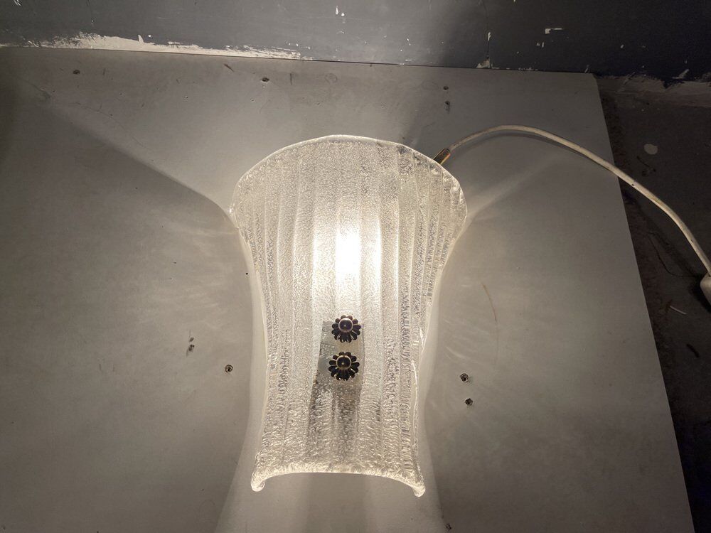 italian murano glass sconces, set of 2