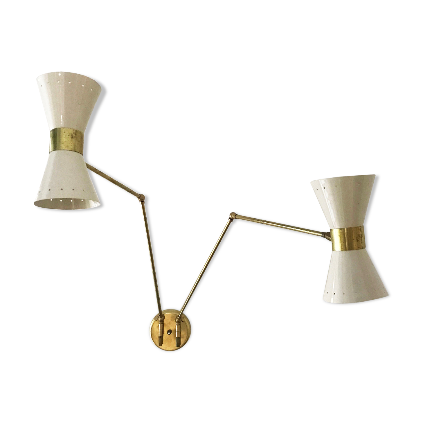 Double articulated wall sconce diabolo
