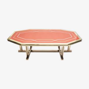 Red brass lacquered table  1970