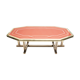 Table laquée rouge laiton 1970