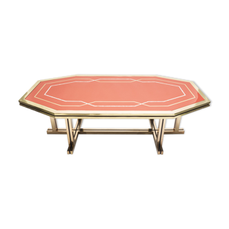Red brass lacquered table  1970