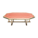 Table laquée rouge laiton 1970