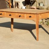 Old fir farmhouse table - 4 drawers