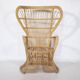 1970s design rattan armchair "Peacock Throne" by Rohe Noordwolde