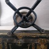 Thonet wooden screw stool. Revamped Empire style.