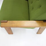 3-seater beech sofa from the 1970s, Czechoslovakia