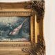 Ancient Impressionist Painting Hunting Pheasant English Rococo Frame