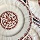 6 Gien dessert plates in ecru and brown ironstone