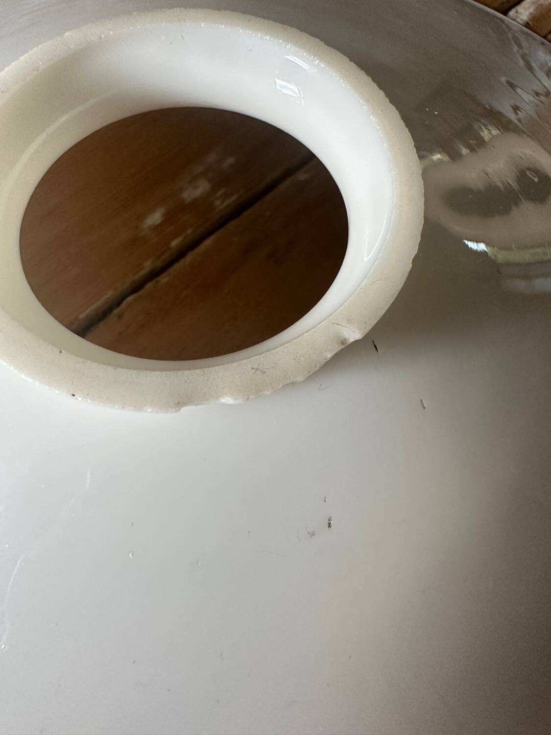 White opaline pendant light